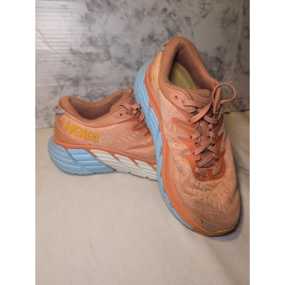 Hoka Gaviota 4 Women's Everyday Running Shoes Shell Coral / Peach Parfait 7.5 B